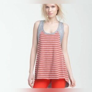 Rag & Bone Red/Gray Striped Racerback Tank Size XS